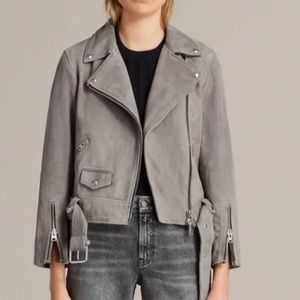 All Saints Suede Cole Biker Jacket